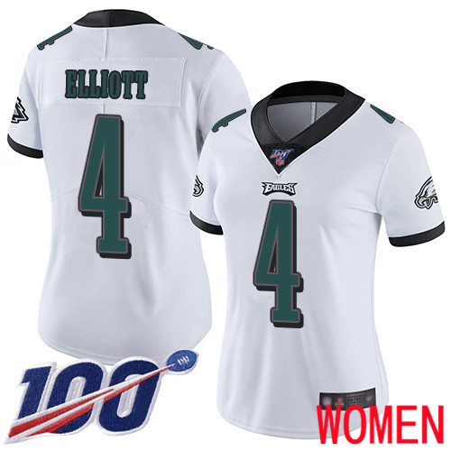 Women Philadelphia Eagles 4 Jake Elliott White Vapor Untouchable NFL Jersey Limited Player Season Football